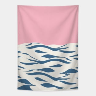 Blue waves Tapestry