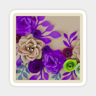 Purple Flowers Art Magnet