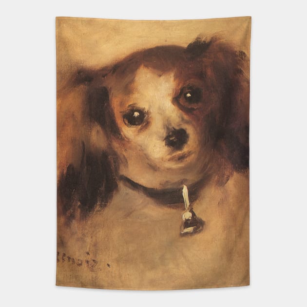 Head of a Dog by Pierre Renoir Tapestry by MasterpieceCafe