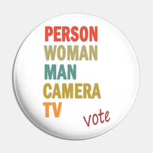 Person Woman Man Camera TV Pin