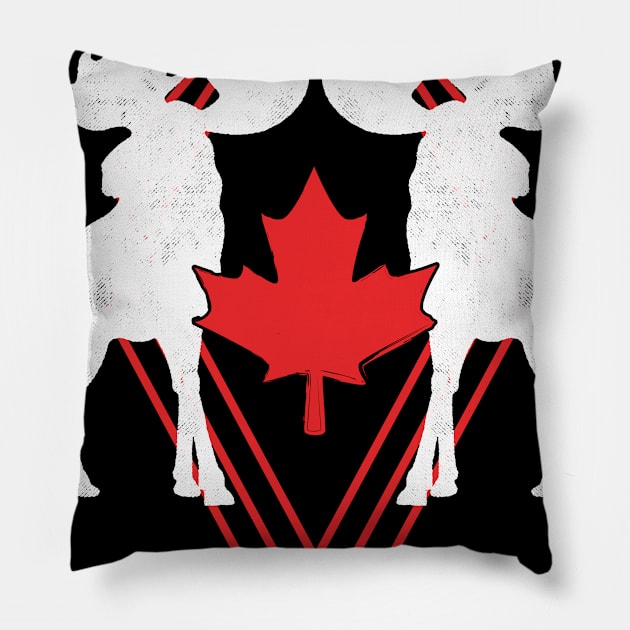 Canada pride Useh flag rocky mountains Pillow by Caskara