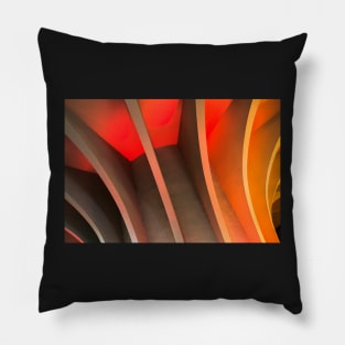 Orange and Peach modernist concrete Pillow