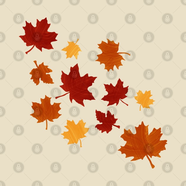 Maple leaves, autumn, fall by Anahis Digital Art