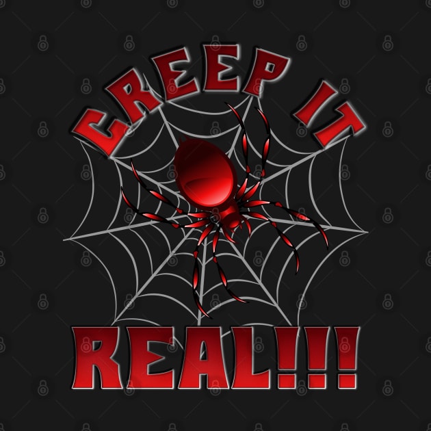 Creep It Real, Spider, Spider web, Spiderweb, Halloween Gift Idea, Scary, Haunted, Horror, Spooky, Scream, October, by DESIGN SPOTLIGHT