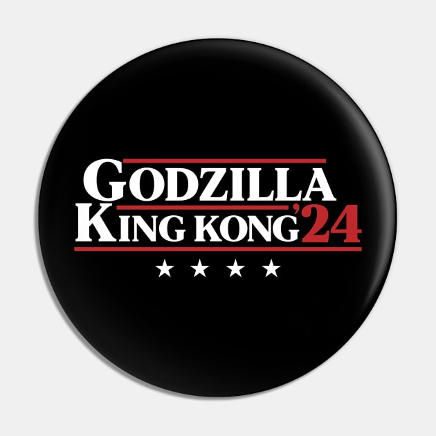 GODZILLA KING KONG 2024 Godzilla Pin TeePublic