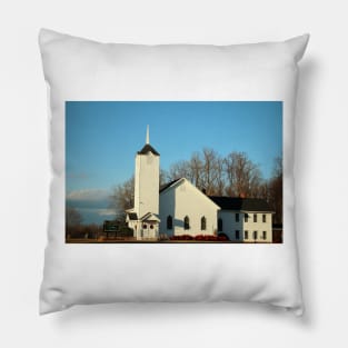 Shiloh Baptist Church At Christmas Pillow