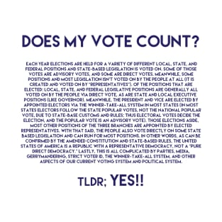 Does my vote count T-Shirt