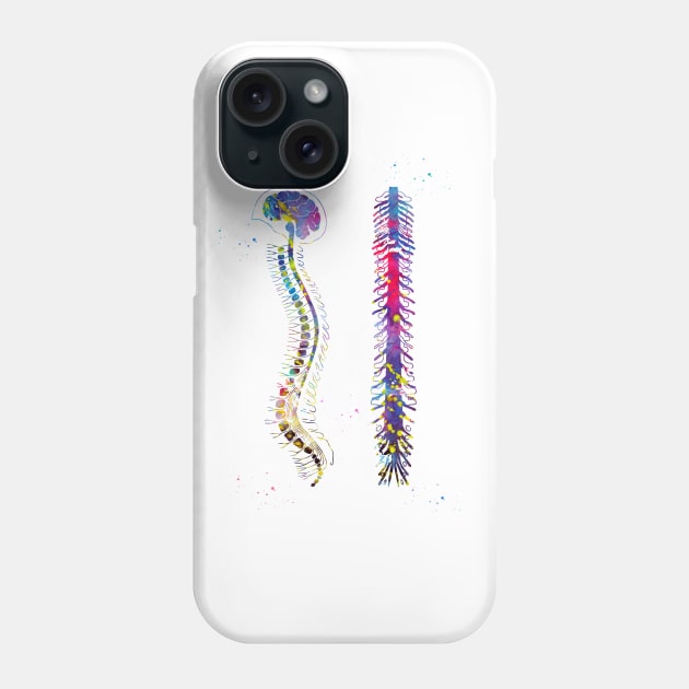 Brain with spinal cord Phone Case by erzebeth