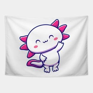 Smiling Axolotl Design T-shirt Hoodies Tapestry