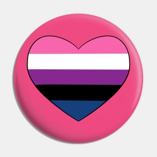 Genderfluid Heart Pin