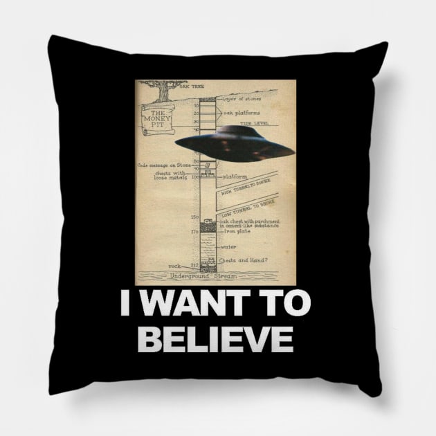 Oak Island Treasure - I want to believe Pillow by OakIslandMystery