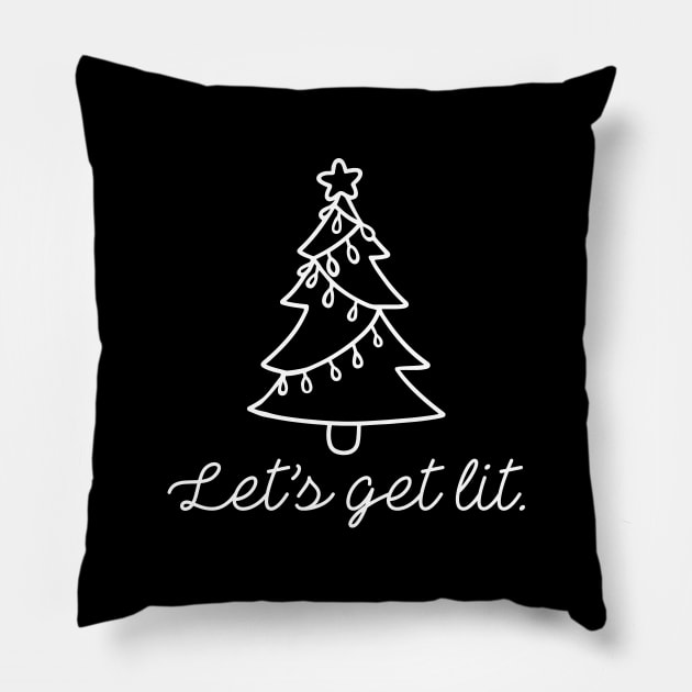 Let’s Get Lit Pillow by LuckyFoxDesigns