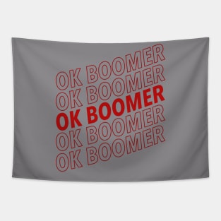 Ok Boomer - red Tapestry