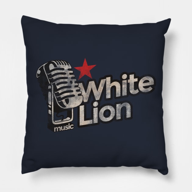 White Lion Vintage Pillow by G-THE BOX