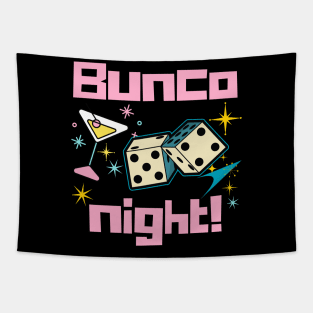 Retro Bunco Night Martini Dice Tapestry