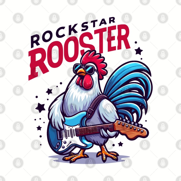 Rockstar Rooster: Feathered Guitarist by SimplyIdeas