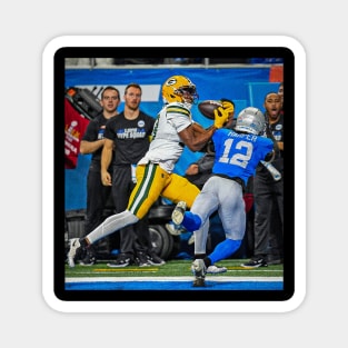 Dontayvion Wicks Catch Green Bay Packers vs Lions Detroit Magnet