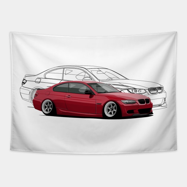 Stanced Red Tapestry by icemanmsc