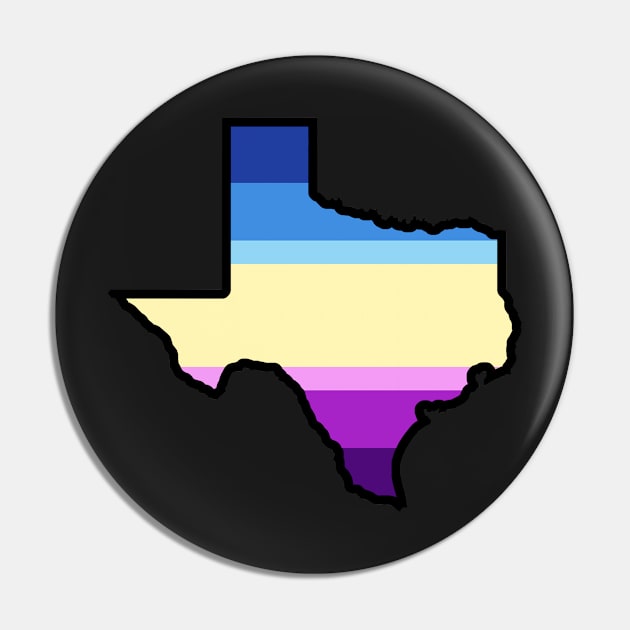 Femme texan pride Pin by Wormunism