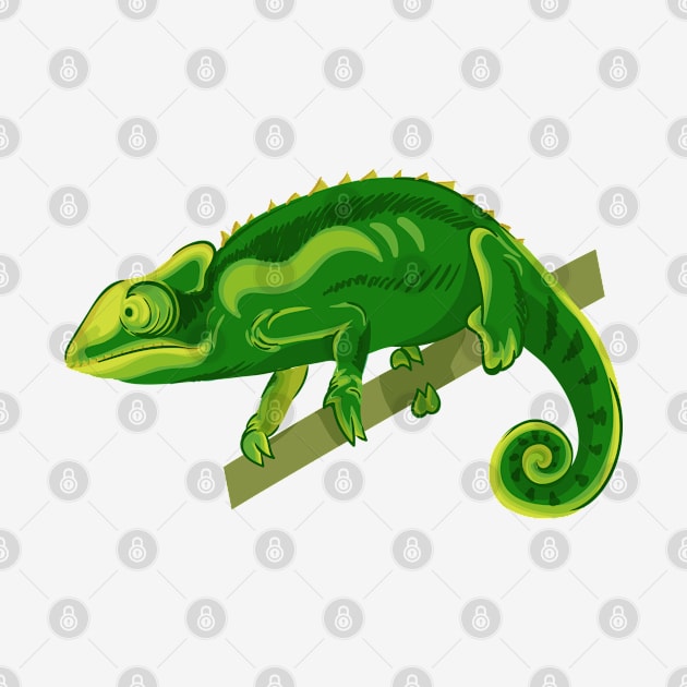 Funny Chameleon by Happy Art Designs