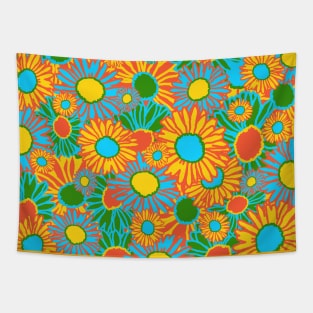 Hippe Daisy Floral Bloom Tapestry