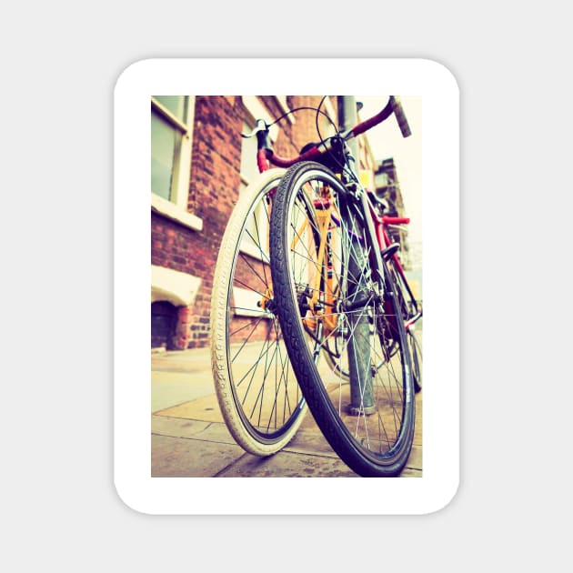 Retro vintage bicycles Magnet by millroadgirl