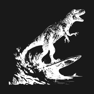 Dinosaur Surfing in Style T-Shirt