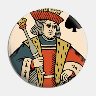 Original Standard Character of Playing Card King of Spades Pin