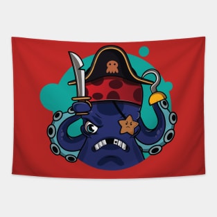 Octopus Pirate Tapestry