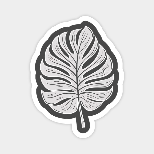 Cool monstera leaf, plant motif Magnet by Unelmoija