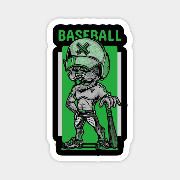 Baseball / Baseball Player / Baseball Fan / Baseball Lover / Urban Streetwear Magnet by Redboy