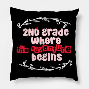 2nd Grade: Where the Adventure Begins Pillow