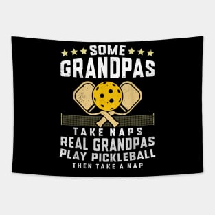 Pickleball Design For Men Grandpa Funny Pickleball Player Tapestry