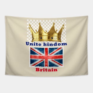 British crown and flag Tapestry