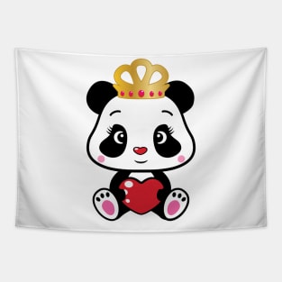 'Panda Lover Fan Gift' Cute Valentine's Day Panda Tapestry