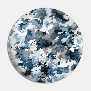 Blue Winter Digital Camo Pattern Pin