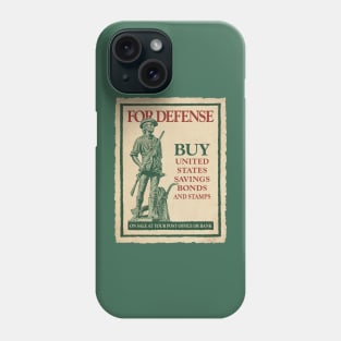 WWII Vintage Style Buy US Savings Bonds for Defense Phone Case
