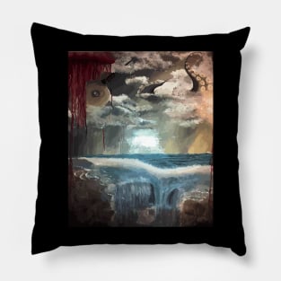 Moody Pop Surrealism | Unicorns of the Sea Pillow