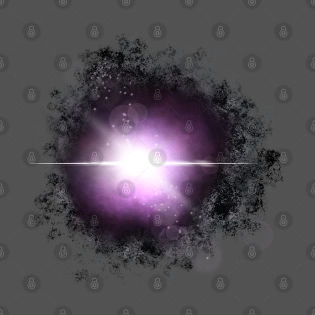 Purple Space Flare Galaxy Design by Punderstandable