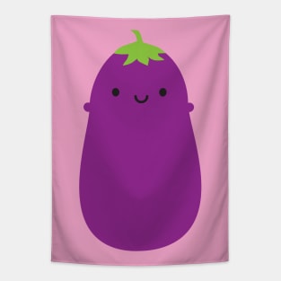 Kawaii Eggplant Aubergine Tapestry