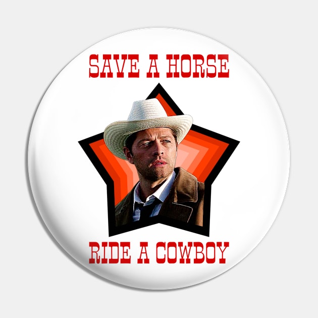 Castiel Save A Horse Pin by kaseysdesigns