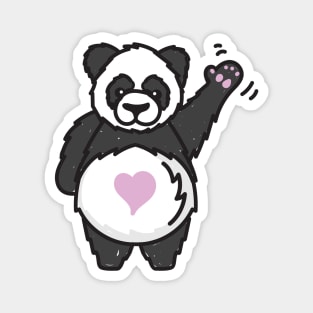 Hello Giant Panda Heart Magnet