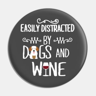 Dog and Wine Lovers Pin