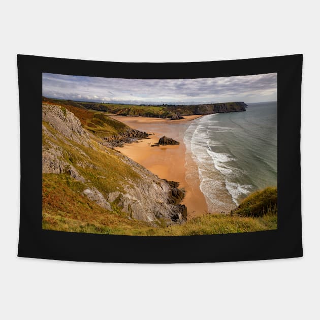 Three Cliffs Bay, Gower Tapestry by dasantillo