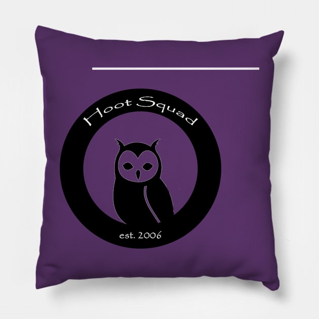 Hoot Squad Logo V2 Pillow by ForrestFire