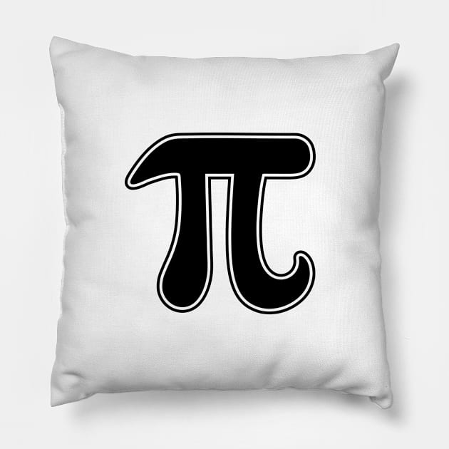 Black and white pi sign Pillow by My Happy-Design