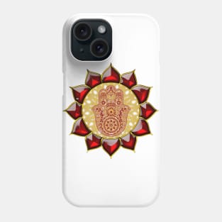 Jeweled Ruby Hamsa Hand Phone Case