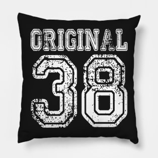 Original 38 2038 1938 T-shirt Birthday Gift Age Year Old Boy Girl Cute Funny Man Woman Jersey Style Pillow