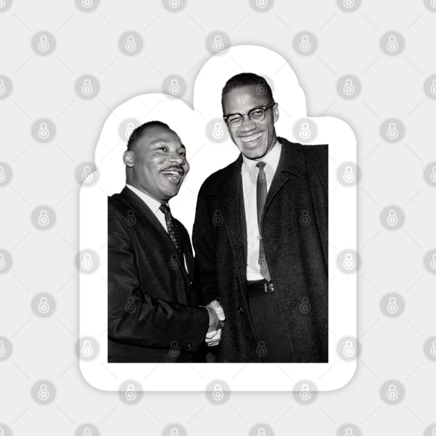 MLK Jr and X Magnet by UrbanLifeApparel