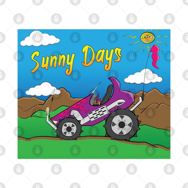 Sunny Days Purple Offroad 4x4 Rock Crawler Truck by Dad n Son Designs